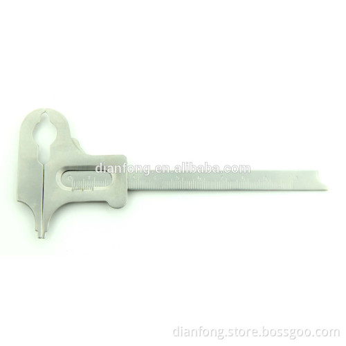 Dental lab / sergical Endodontic measuring instrument stainless steel boley gauge vernier caliper sliding tenth